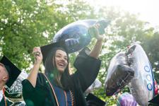 Students walk the Lawn