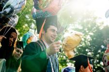 Students walk the Lawn