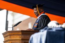 Dean Cedric Rucker speaks at Final Exercises