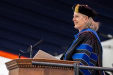 Dean Jennifer West speaks at Final Exercises