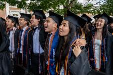 Students sing the Good Old Song 