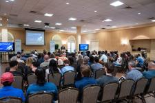 View from back of Alumni Hall ballroom