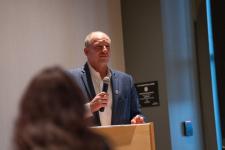 Chair Rich Kent speaks to the department