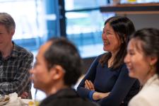 Faculty and students during the dinner