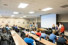 Wide view of the capstone presentation session