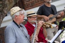 Band plays during picnic