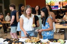 Students at the brunch