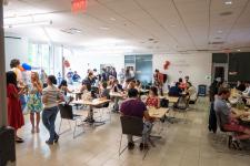 Wide view of Davis Commons