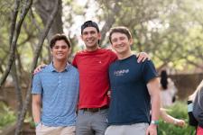 Group of students pose