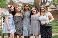 A group of students poses