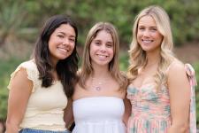 A group of students poses
