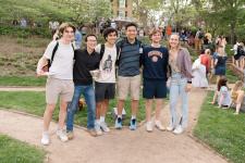 Group of students pose