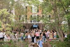 wide view of garden party