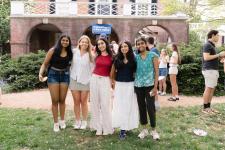 Group of students pose