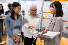 Capstone students show off their project