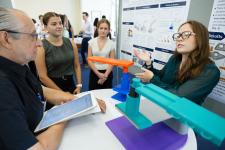 Capstone students show off their project