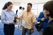 Capstone students show off their project