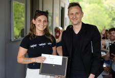 student award winner with Prof. Matthew Bolton