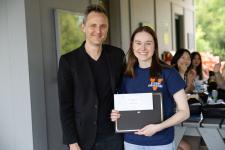student award winner with Prof. Matthew Bolton