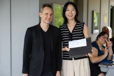 student award winner with Prof. Matthew Bolton