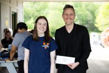 student award winner with Prof. Matthew Bolton
