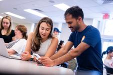 Students test a video game