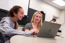 Students test a video game