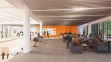 architect's rendering of a student study space