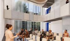 architect's illustration of a classroom