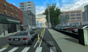 ORCL Bicycle Simulator - Bike Lane with Barriers