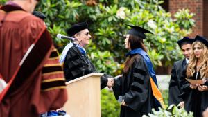 Student receives their diploma