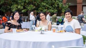 students seated at a table