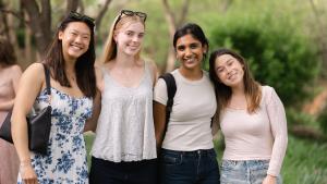 A group of students poses