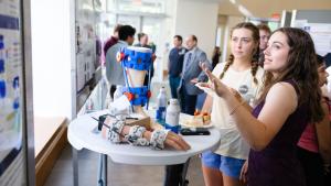 Capstone students show off their project