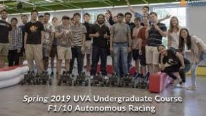 Student group with 1/10 scale autonomous vehicles